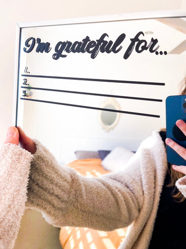 Gratitude Mirror Decal Halo Quartz